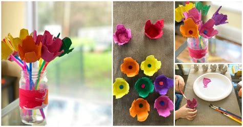 How To Make Adorable Egg Carton Flowers With Your Kids Mba Sahm