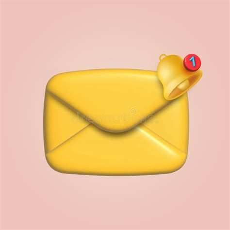 3d New Email Notification Icon Unread Mail Logo Stock Vector