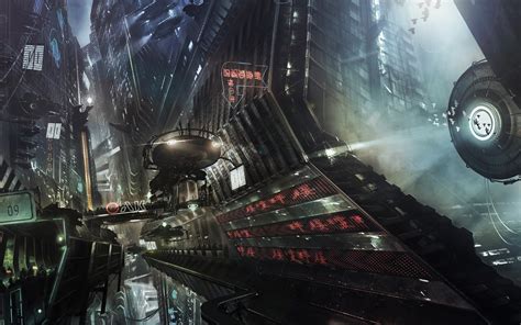 Sci Fi City Cities Artwork Art Futuristic Wallpapers Hd Desktop And Mobile Backgrounds