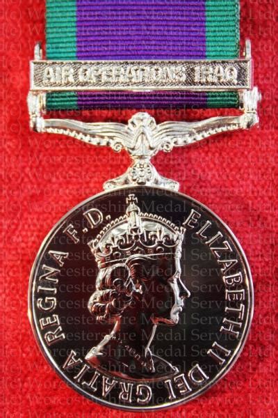 Worcestershire Medal Service Csm With Clasp Air Operations Iraq