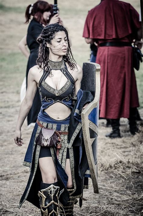 Human Looking But With Those Fangs Ima Go With Barbarian Larp Costume Warrior Woman