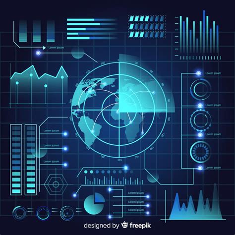 Free Vector Collection Of Futuristic Infographic Elements
