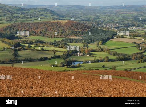 Wye Valley Near Builth Wells From Aberedw Hill Wales Stock Photo Alamy