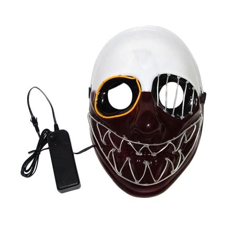 El Wire Mask Flashing Cosplay Led Mask Skeleton Head Shaped Mask For
