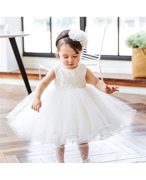 Super Cute White Girls Wedding Dress Toddler Pageant Gown