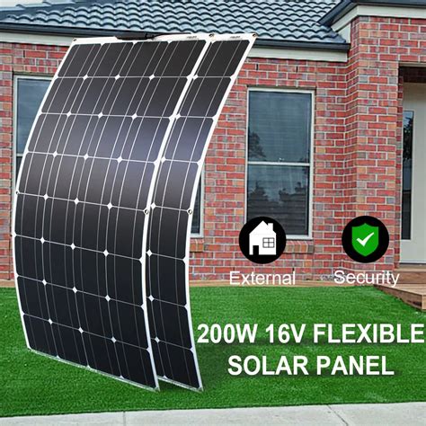 W Flexible Solar Panel Watt Home Roof Mono Cell V Solar Panel