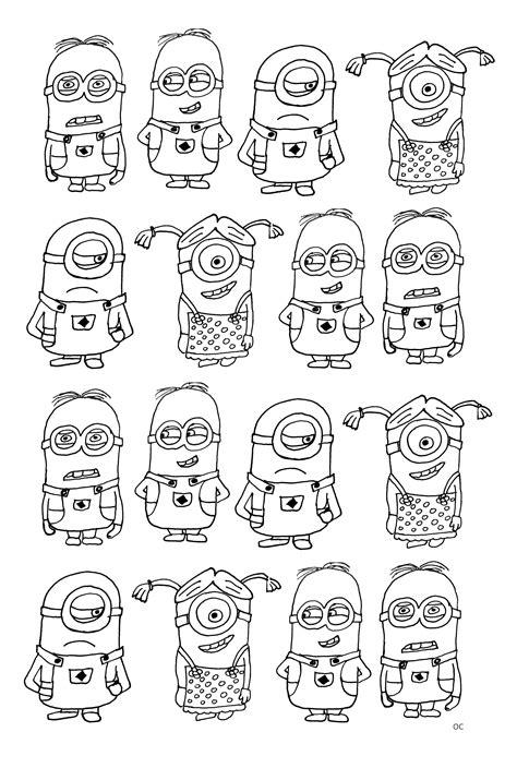 Minions coloring pages for kids - Minions Kids Coloring Pages
