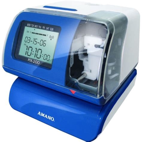 Amano Time Stamping Machine Pix 200 Amano Time Stamp Machine Pix 200