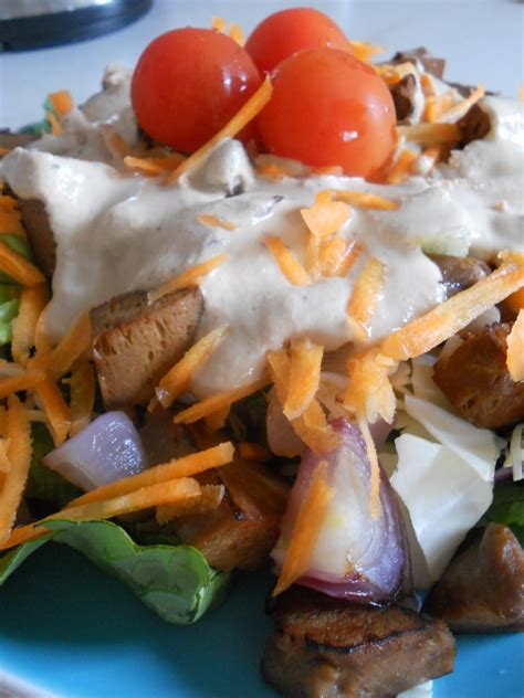 It can be spongy, bready, gummy, or even squeaky when you bite into it. The Greek Bite: Vegan Seitan Salad- with savory sauce