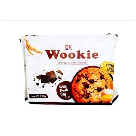 Ok Wookie Chocolate Chip Cookies Premium Grade With Fresh Egg 216g
