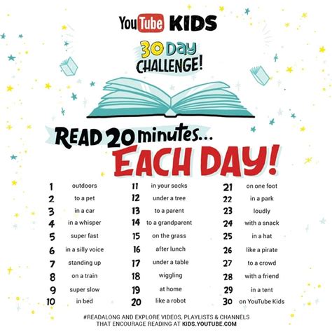 Youtube Kids 30 Day Challenge Explores Creative Ways To Read Each Day