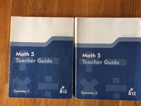 Lot K12 Math 5 Teacher Guide Semesters 1 And 2 Blue Books Homeschool Ebay