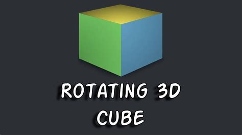 Rotating 3d Cube Effect Using Html And Css Youtube
