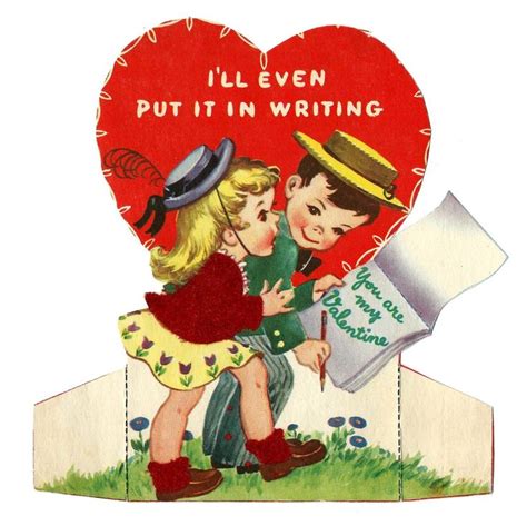 Vintage Childs Valentine Card Ill Even Put It In Writing You Are