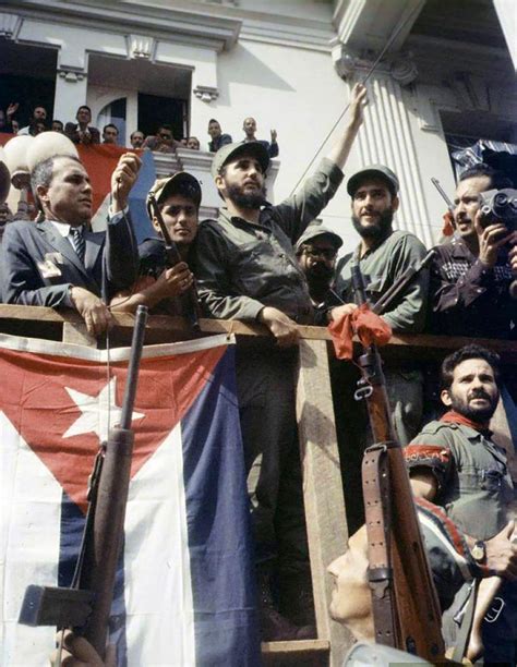 Fidel Castro And Members Of The July 26 Movement Stand In Front Of