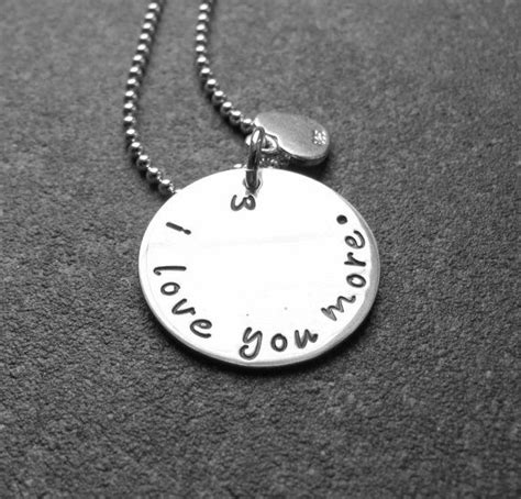 I Love You More Necklace With Hidden Initial Sterling Silver Metalwork