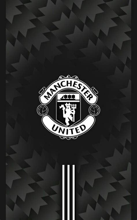 See the best manchester united logo wallpapers collection. Manchester United 2017/2018 Away Black Android Wallpaper | Parede de futebol