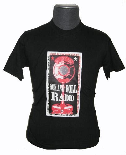 Fantastic Retro Look T Shirt Rock And Roll Radio Mic Tee With Music