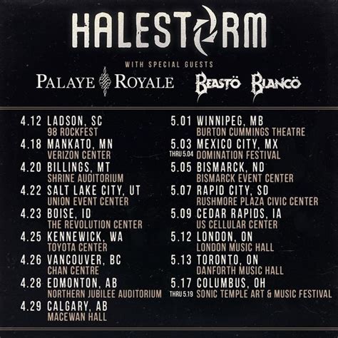 Halestorm Tour Dates 2019 And Concert Tickets Bandsintown