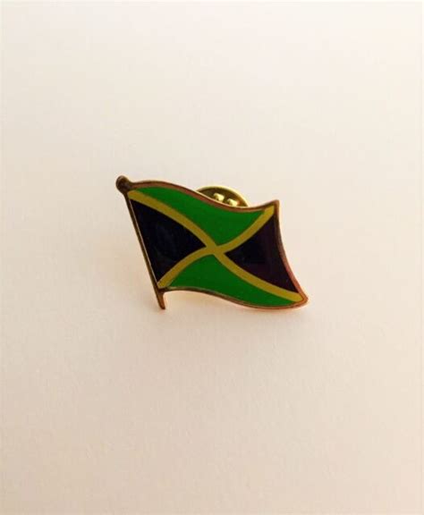 25 Lot Jamaica Flag Jamaican Patriotic Flag Pins Bulk Wholesale
