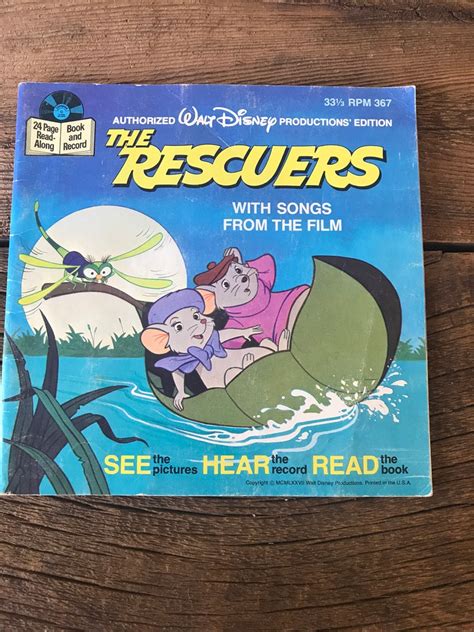 Walt Disney The Rescuers Storyteller Book 1977book Only Etsy
