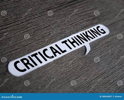 Critical Thinking Text Words Typography Written On Paper Life And