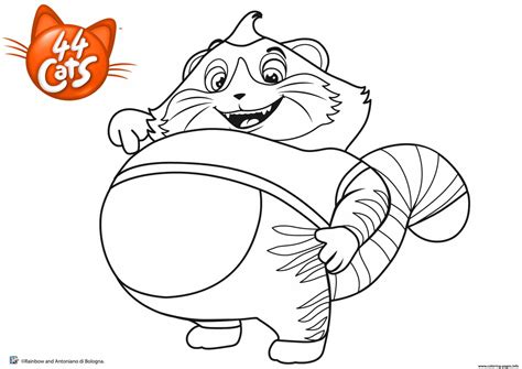 Print Polpetta Cat from 44 Cats coloring pages | Disegni da colorare, Disegni, Cartoni animati