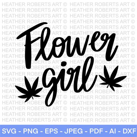 Flower Girl SVG Weed SVG Marijuana SVG Cannabis svg Smoke - Etsy España