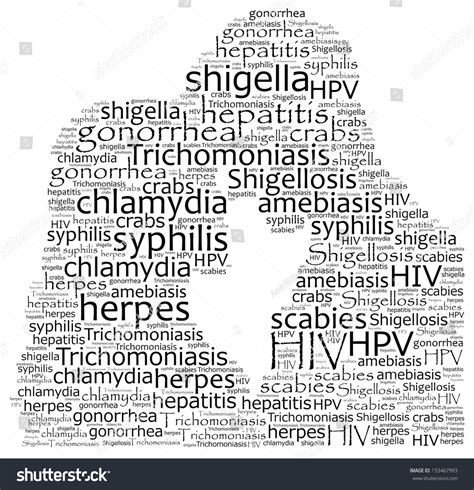 Sexually Transmitted Diseases Word Collage Stock Illustration 153467993