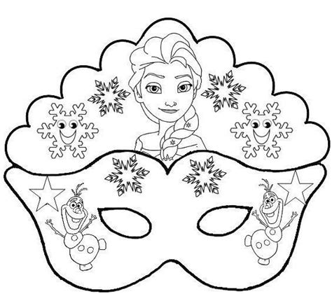 Elsa And Olaf Free Printable Mask Template