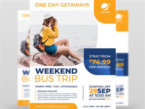 Bus Trip Flyer Template By Owpictures On Dribbble