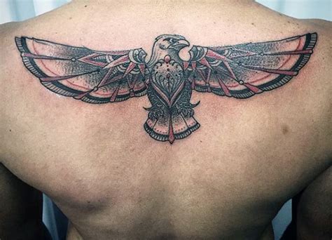 Eagle tattoo on back beautiful design. 75 Eagle Tattoos For Men - A Soaring Flight Of Designs
