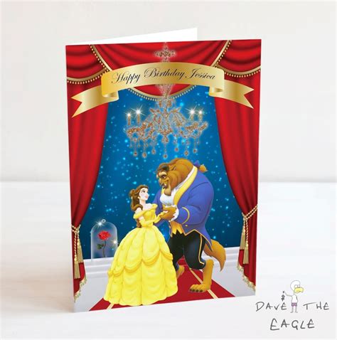 Beauty And The Beast Personalised Birthday Card Etsy