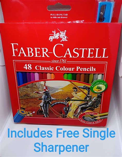Faber Castell Classic Colour Pencils Long Size 48 Colors Includes
