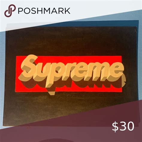 Supreme Box Logo Black Painting In 2020 Box Logo Supreme Box Logo