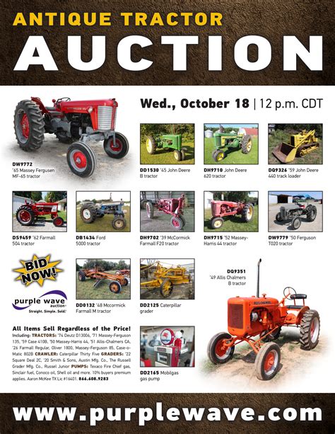 Sold Antique Tractor Auction Items Sold 10 18 2017