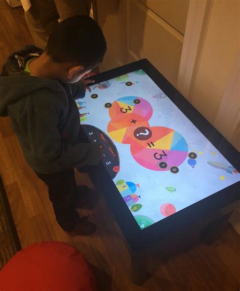 Taps are not registered properly so you have to swipe instead but it works somewhat. PLAY Interactive Game Table - Kindermark Kids
