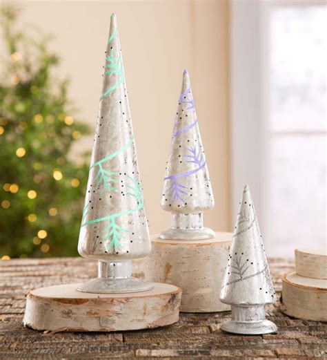 Silver Mercury Glass Christmas Trees