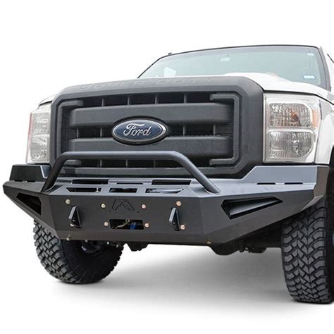 Fab Fours® Ford F 350 Super Duty 2011 Red Steel Full Width Blacked