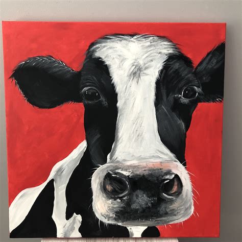 Pin By Sheri Watt On Canvas Painting In 2023 Cow Painting Cow