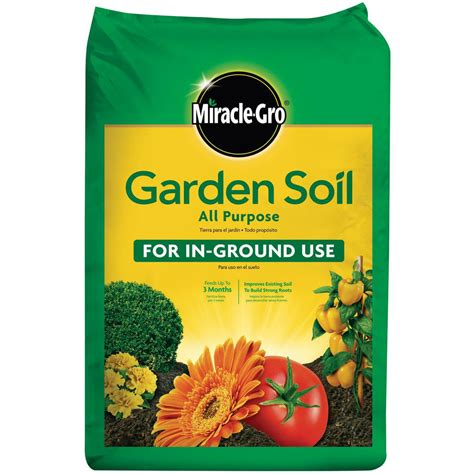 It contains an exclusive mix of 100% organic ingredients of compost, sphagnum peat moss, manure and natural fertilizer. Miracle-Gro 0.75 cu. ft. All Purpose Garden Soil-75030430 ...