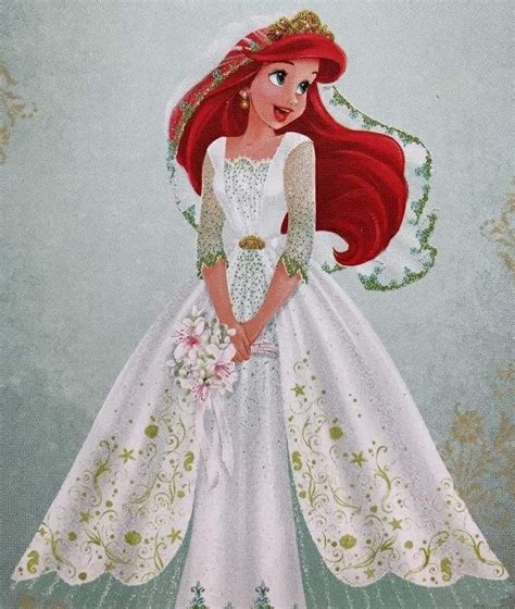 ariel in her new and beautiful wedding dress as a bride tiffany online picture disney