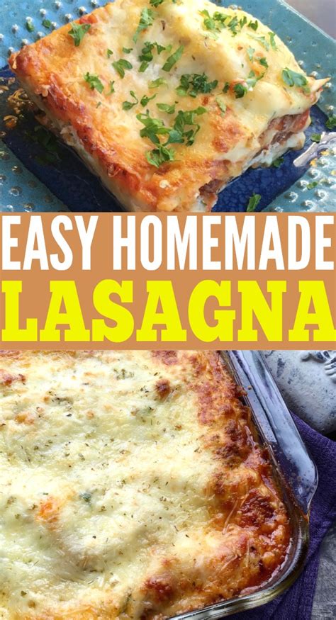 Easy Lasagna Recipe With Ricotta Delicious Lasagna Dish