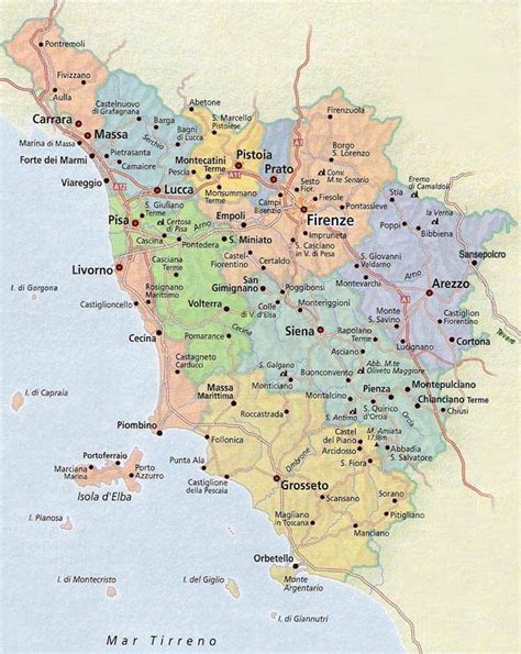 Political Map Tuscany •