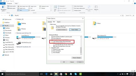 How To Enable File Sharing Wizard In Windows 10 Youtube