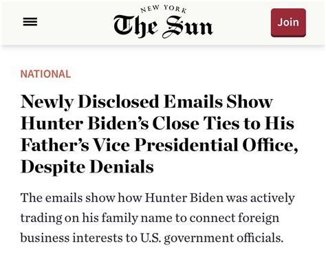 America First Legal On Twitter Https Nysun Com Article Newly Disclosed Emails Show Hunter