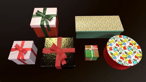 3d Asset Christmas Presents Pack Cgtrader