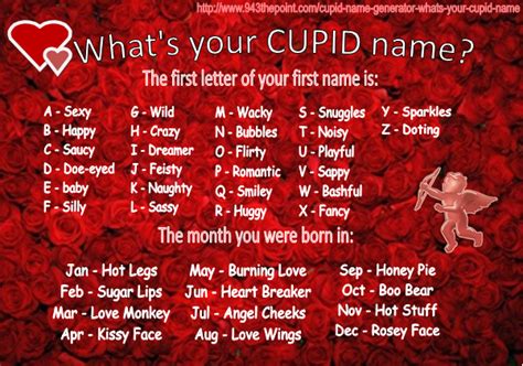 Whats Your Cupid Name I Got Snuggles Hot Stufflol Funny Name Generator Name Generator