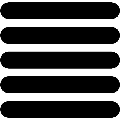 Paragraph Justified Option Symbol For Interface Of Five Parallel