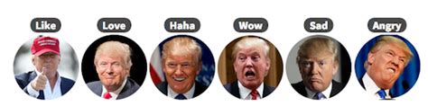 Facebook Reaction Emoji Customize Donald Trump
